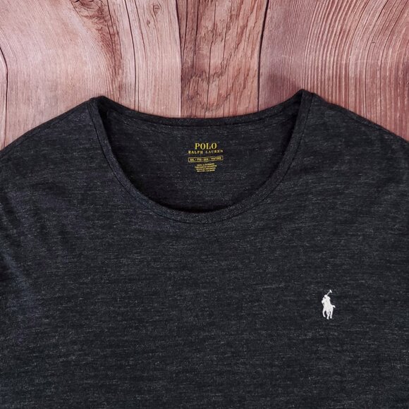 Polo Ralph Lauren Mens Size XXL Heather Gray Crewneck Long Sleeve Shirt Pony - Picture 3 of 12